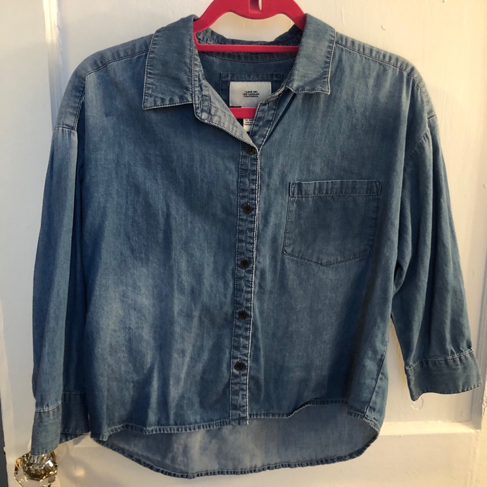 Cropped denim top